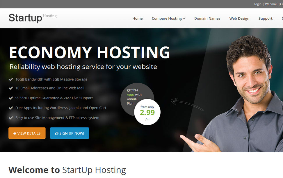 Startup Hosting Image